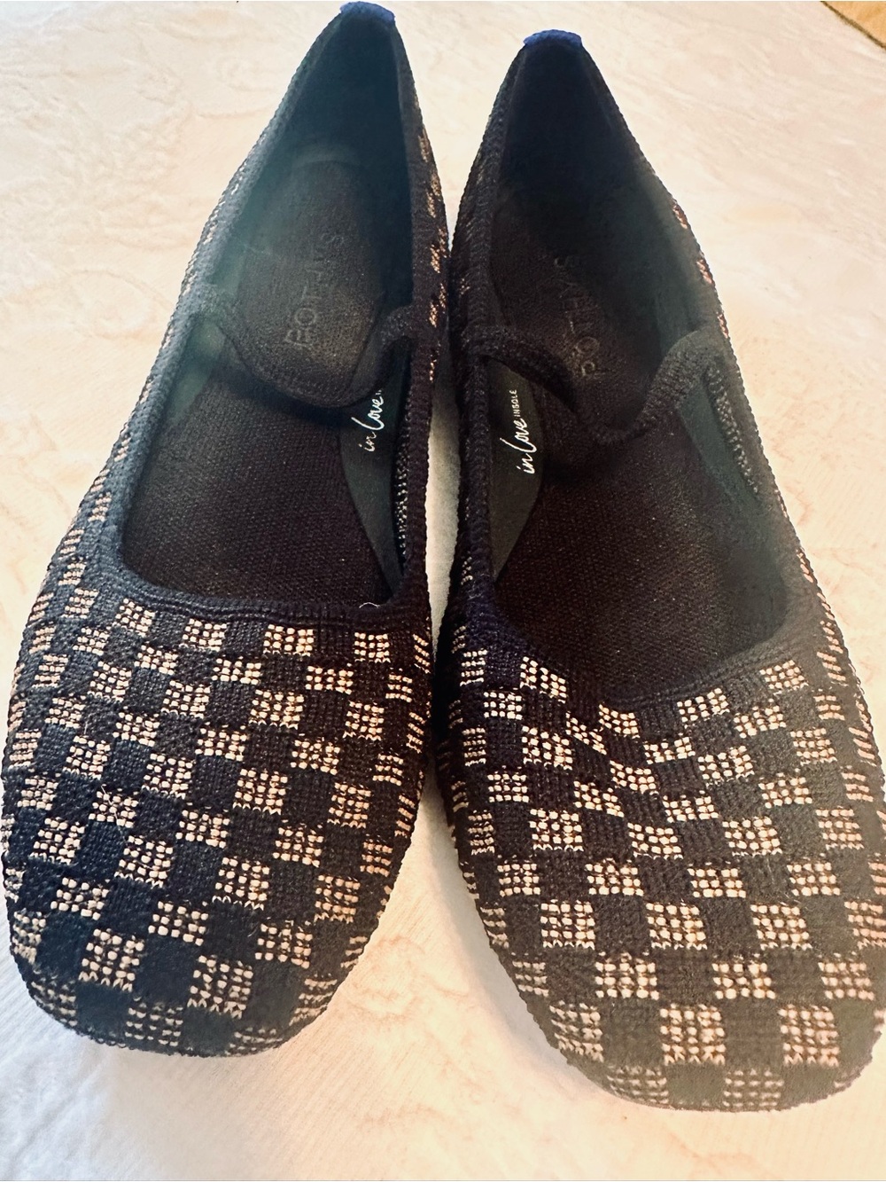 Rothy’s The Max Square Mary Jane basketweave knit shoe